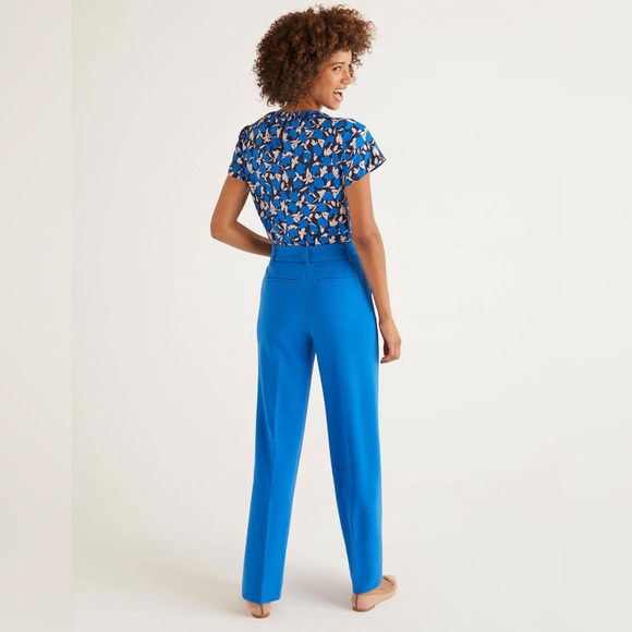 Boden Hampstead Wide Leg Pants - Bold Blue size 4P new - Picture 4 of 16